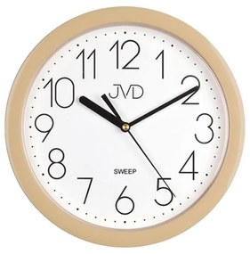 Plastové nástenné hodiny JVD HP612.15 krémové