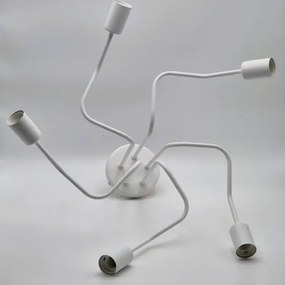 Prisadený luster MATYLDA 5xE27/60W/230V biela