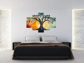 Obraz – Mozaika – slnko a strom I. (150x105 cm)