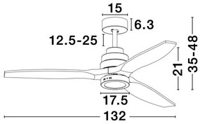 Stropný ventilátor Sabal s diaľkovým ovládaním