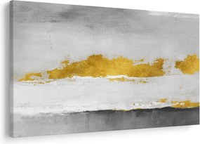 Obraz - Zlaté a šedé ťahy (90x60 cm)
