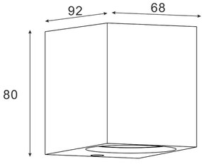 Zuma Line SJ20211-1W-Vonkajšie nást. svietidlo HARMONIA 1xGU10/35W/230V IP44 čierna