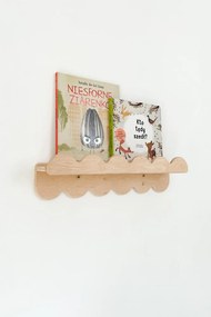 Závesná polica 4v1 s nastaviteľným volánom Prírodná