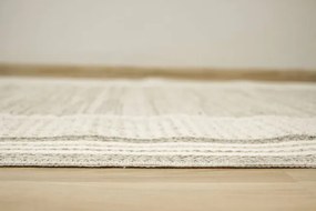 Koberec Cotton C117 rám, krémový / sivý
