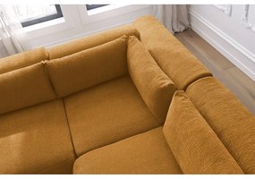 Rohová pohovka (variabilná) v horčicovohnedej farbe Jeanne - Bobochic Paris