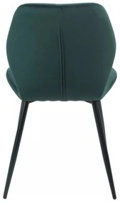 Sametová jídelní židle Rick zelená