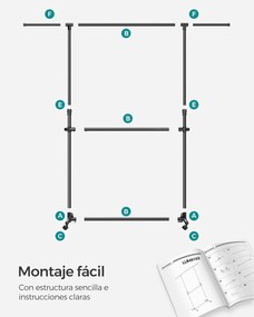 Dvojitý vešiak na oblečenie, nastaviteľná horná tyč, s kolieskami, 113-180 cm, čierny