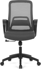 Kancelárska otočná stolička NERO — látka, sivá