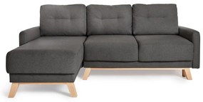 Tmavosivá variabilná rozkladacia rohová pohovka Bonami Selection Pop