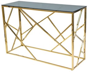 Konzolový stolík C Elisha (sklo + zlatá). Vlastná spoľahlivá doprava až k Vám domov. 1050144