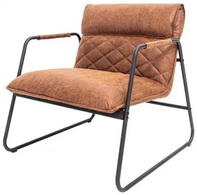 Retro kreslo Mustang Lounger hnedé