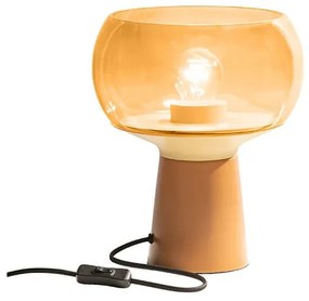 Stolná lampa ø 24 x v 28 cm oranžová MUZZA