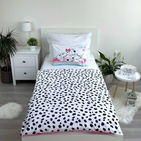 Jerry Fabrics Obliečky do postieľky 100x135 + 40x60 cm - 101 dalmatíncov