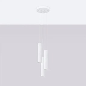 Sollux SL.1538 - Luster na lanku KARBON 3xGU10/10W/230V biela