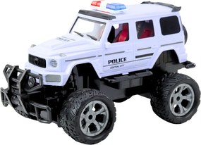 LEAN Toys RC policajné terénne auto na diaľkové ovládanie biele 1:12