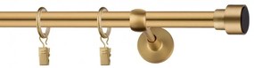Dekorstudio Garniža jednoradová SLICK zlatá 19mm Dĺžka: 340cm, Typ uchytenia: Držiak modern, Typ príslušenstva: Krúžky tiché so štipcami