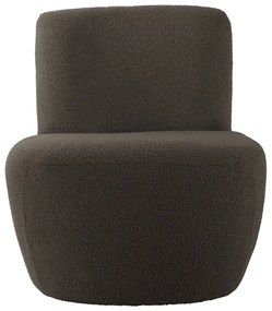 Sivohnedé kreslo z textílie buklé Ada – Leitmotiv