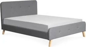 Manželská posteľ s roštom MIKKEL sivá 160x200 cm 987735