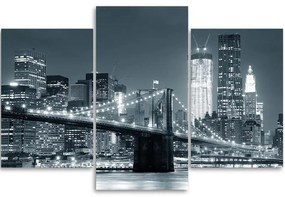 Gario Obraz na plátne New York v noci - 3 dielny Rozmery: 120 x 80 cm