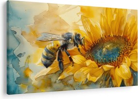 Obraz - Včielka, akvarel (90x60 cm)