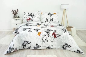 Stanex Luxusné obliečky Motýľ biely Krep 140x200/70x90 cm