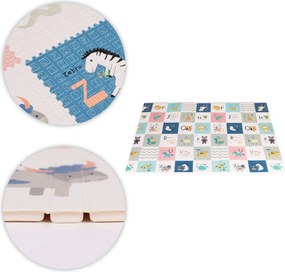 Detská penová podložka 200x150 cm vzdelávacia obojstranná skladacia rastová abeceda ECOTOYS