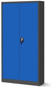 Skriňa Jan kovová antracit/modrá