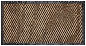 Jutový koberec 80 x 150 cm čierna/béžová GERCE Beliani