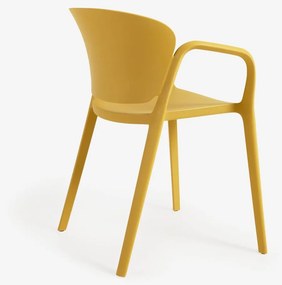 Žltá plastová záhradná stolička Ania – Kave Home