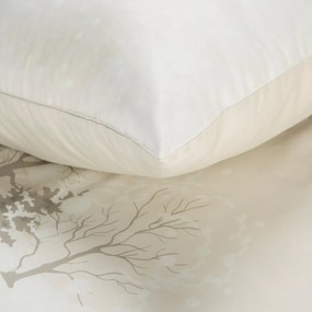 VIANOČNÉ OBLIEČKY Z MIKROVLÁKNA SNOWFLAKE 200X220 CM, 2 KS 70X80 CM VZOROVANÉ