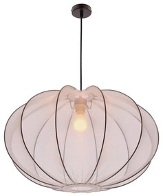 Biele závesné svietidlo s textilným tienidlom ø 60 cm Mellow – Candellux Lighting