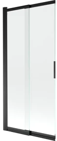 Mexen Fox, 2-krídlová vaňová zástena 85x150 cm, 5mm číre sklo, čierny profil, 891-085-002-70-00