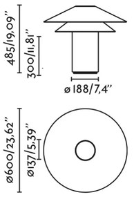 FARO 20069 - Stolná lampa SHAN 1xE27/15W/230V pergamen krémová