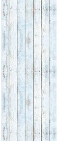 Samolepiaca fólia na stenu kúpeľne mySPOTTI fresh Wood Light Blue 100x255 cm
