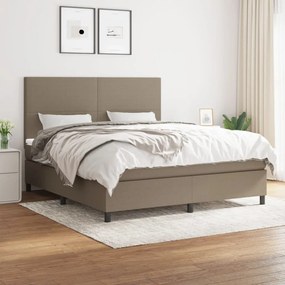 Posteľný rám boxspring s matracom sivohned 180x200 cm látka 3141637