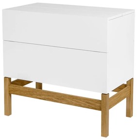 Biela/v prírodnej farbe vinotéka 75x70 cm Grande - Woodman