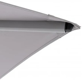 Knirps KNIRPS 320 x 320 cm - luxusný výkyvný záhradný slnečník s bočnou tyčou : Farba slnečníka - Světle šedá