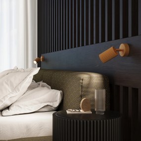 Bodové svietidlo Karbon, 2x zlaté kovové tienidlo, (možnosť polohovania)