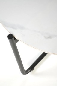 Konferenční stolek Acuna 60 cm bílý mramor/černý