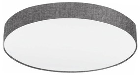 Sivé stropné svetlo Pasteri ľanové tienidlo 76 cm