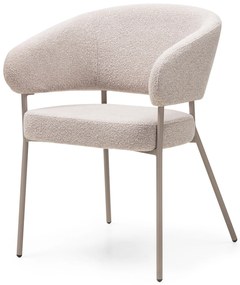 Jídelní křeslo Lamu bouclé béžové