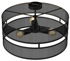 Prisadený luster GLUM 3xE27/60W/230V čierna