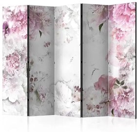 Paraván - Dancing peonies II [Room Dividers] Veľkosť: 225x172, Verzia: Akustický