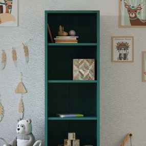 Knižnica do obývačky MARIO, 500 x 1800 x 350 mm, Modern: morská farba