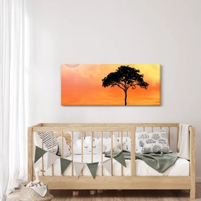 Obraz stromu pri západe slnka (120x50 cm)