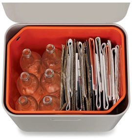 Béžový oceľový odpadkový kôš na triedený odpad 60 l Totem Max – Joseph Joseph