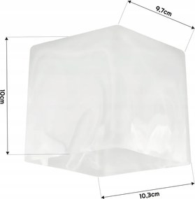 BERGE LED závesné stropné svietidlo, drevený trám, 2xE27, Luster Milk Cube