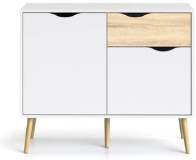 Biela komoda Tvilum Oslo, 99 x 82 cm