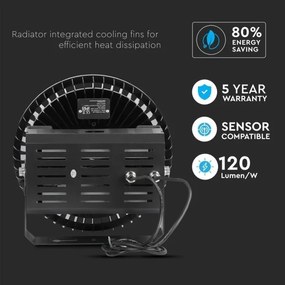 LED Stmievateľné priemyselné svietidlo High Bay LED/500W/230V 4000K IP65 čierna