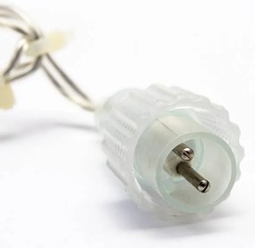 DECOLED Interiérový svetelný záves LED, teplá biela, priehľadný kábel, 1x7 m, 600 diód